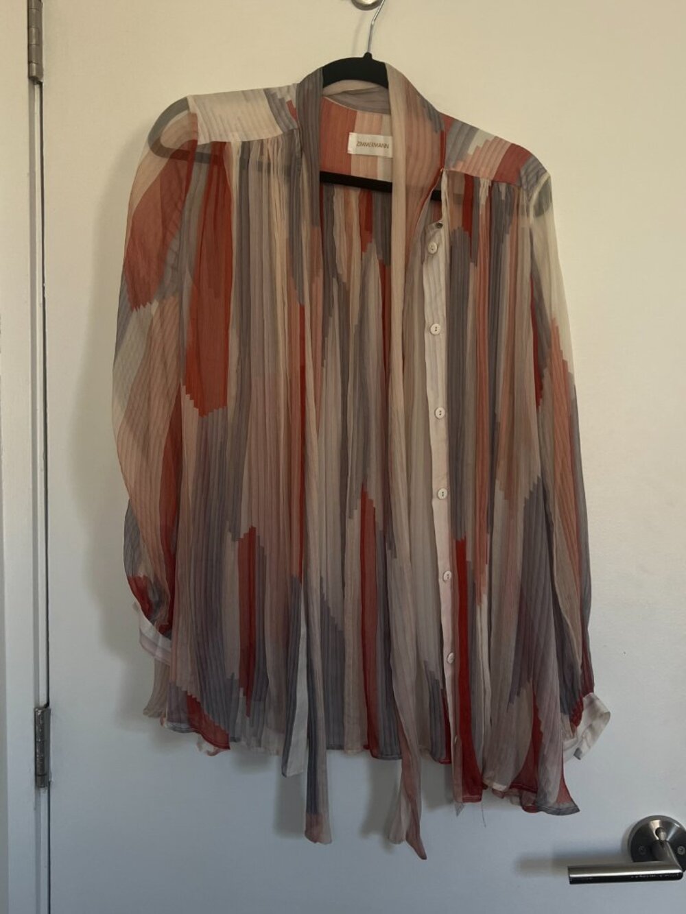 Zimmermann Sheer Silk Blouse Size 1/Small - Picture 7 of 7